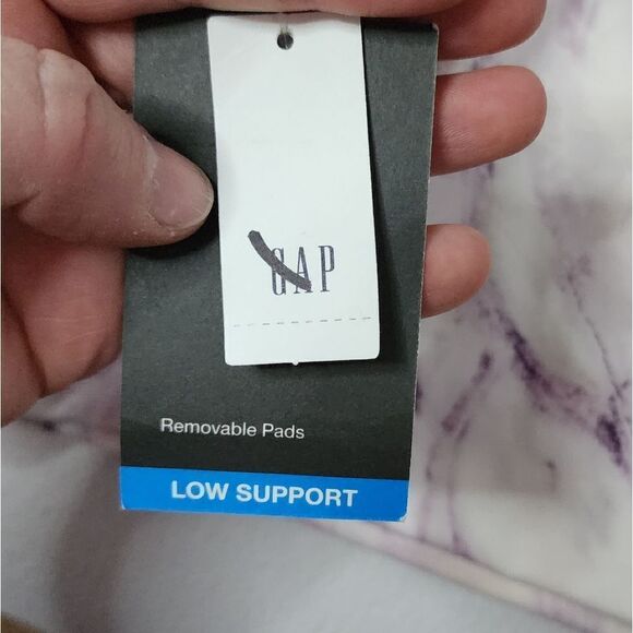 GapFit Blackout Low Support Sports Bra NWT Small A Few Marks In Fabric In Photos - Picture 4 of 11